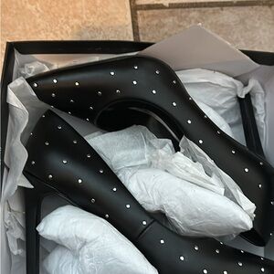 Elegant Black Studded Women's Heels